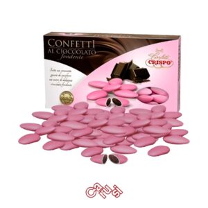 Confetti rosa al cioccolato fondente Crispo